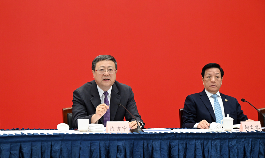 昨天，市委書記陳吉寧參加市政協(xié)十四屆三次會議專題會議。 陳正寶 攝  .jpg