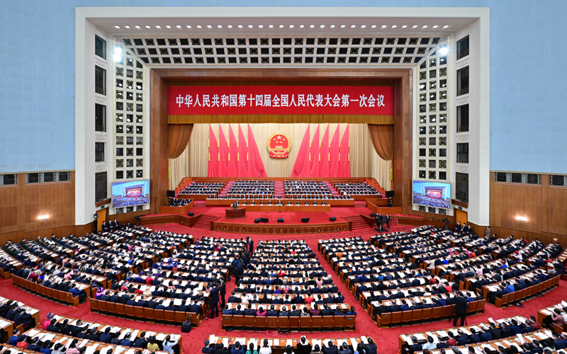 3月5日，第十四屆全國人民代表大會(huì)第一次會(huì)議在北京人民大會(huì)堂開幕。.jpg