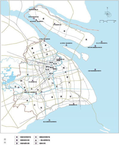 上海市禁止開(kāi)發(fā)區(qū)域分布圖